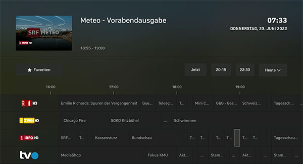 Programmübersicht von LGnet TV